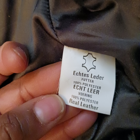 Quilted leather bomber jacket size L - Picture 7 of 8